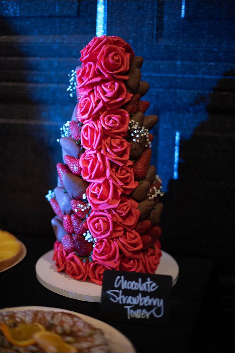 chocolate strawberry tower