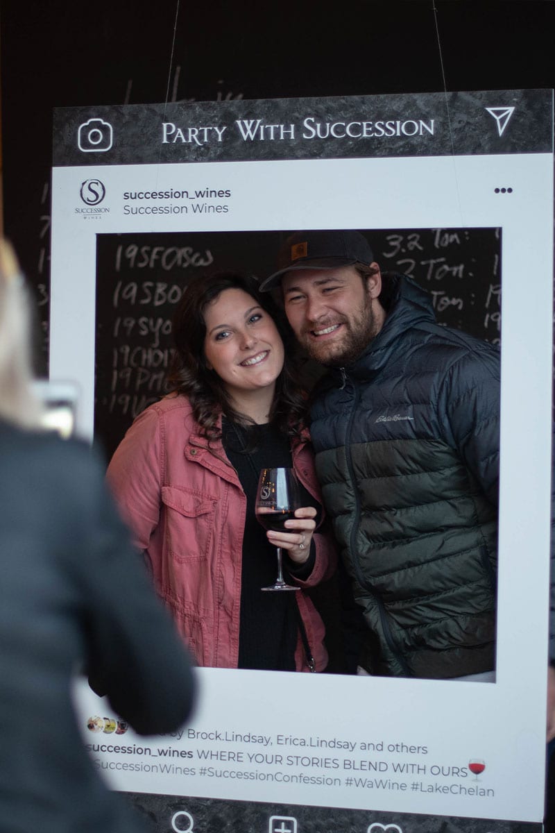 Succession Wines photo Instagram photo booth