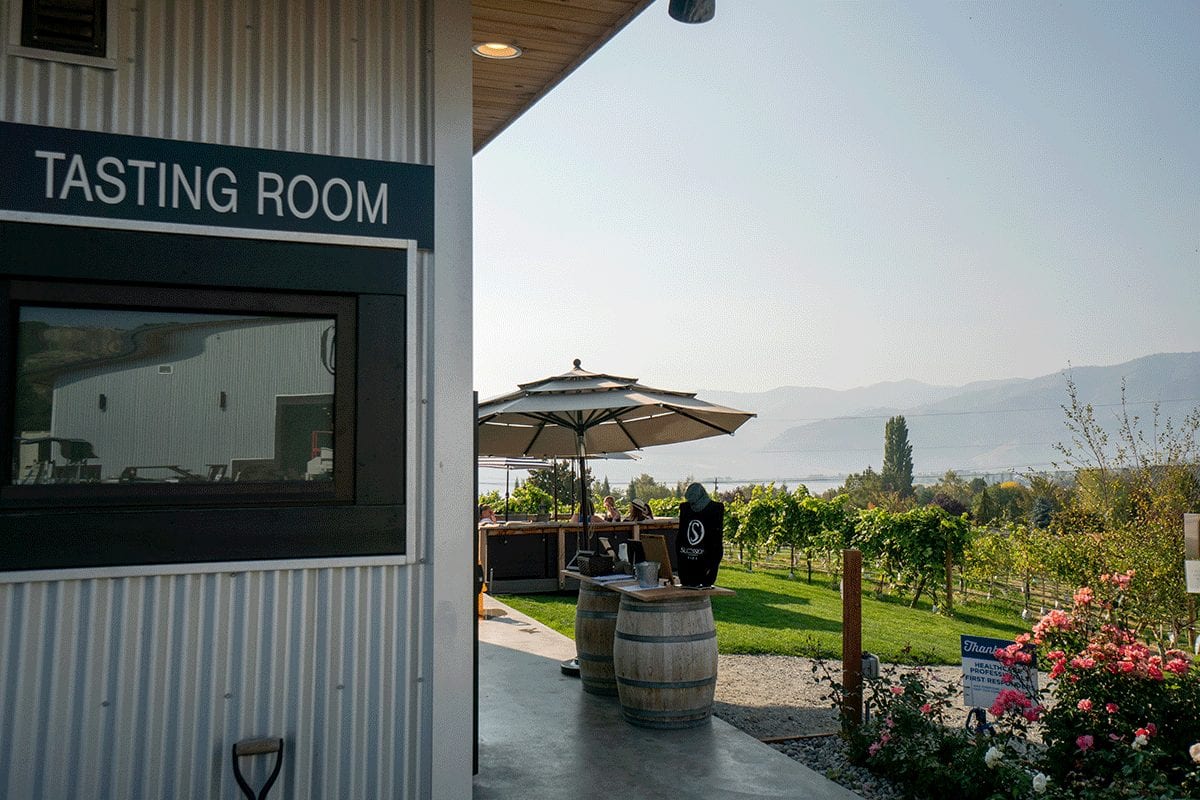 view of side of tasting room